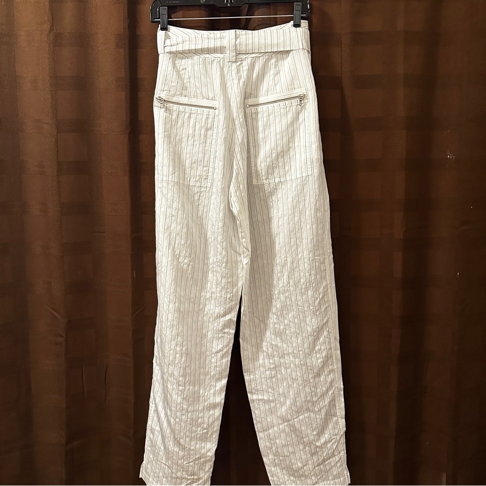 NWT Saint Art Women's Courtney White Black Stripe Baggy Pants Small reg $298 - Picture 9 of 10